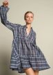 Iconic27 Wide Dress Blue Check