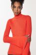 Patrizia Pepe Ribbed Sweater Orange