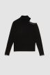 Patrizia Pepe Piercing Cut Out Sweater Black
