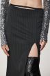 Patrizia Pepe Flannel Midi Skirt Black