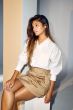 Co'Couture Marshall Crop Skirt Walnut