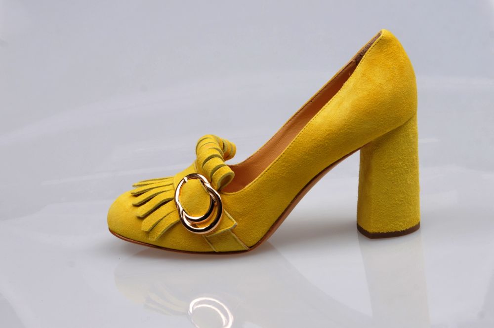 Lea-Gu Shoe Suede HH Loafer Giallo