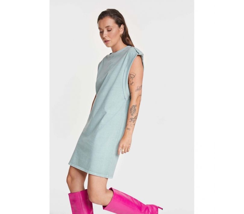 Alix The Label Sleeveless T-Shirt Dress Green