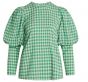 Co'Couture Cadie Check Blouse Green