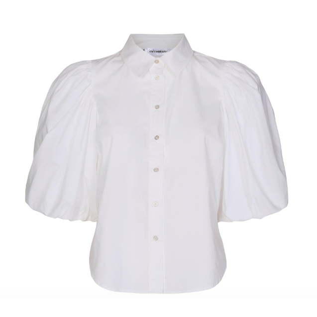 Co'Couture Collie Puff Shirt White