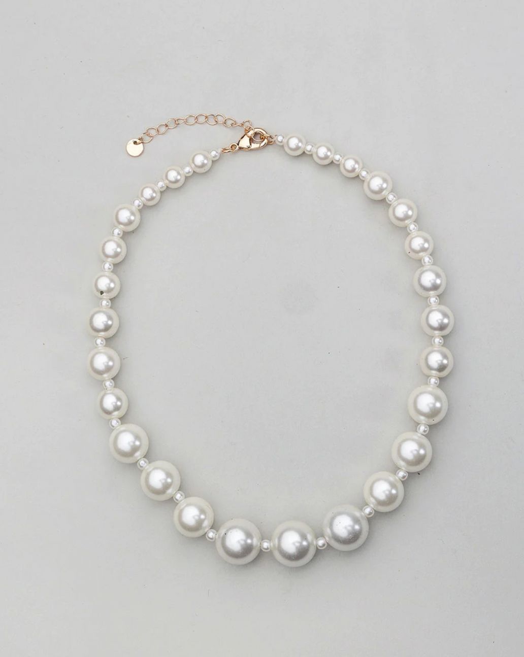 Bow19 Details Bead Pearl Necklace 1002-O.S
