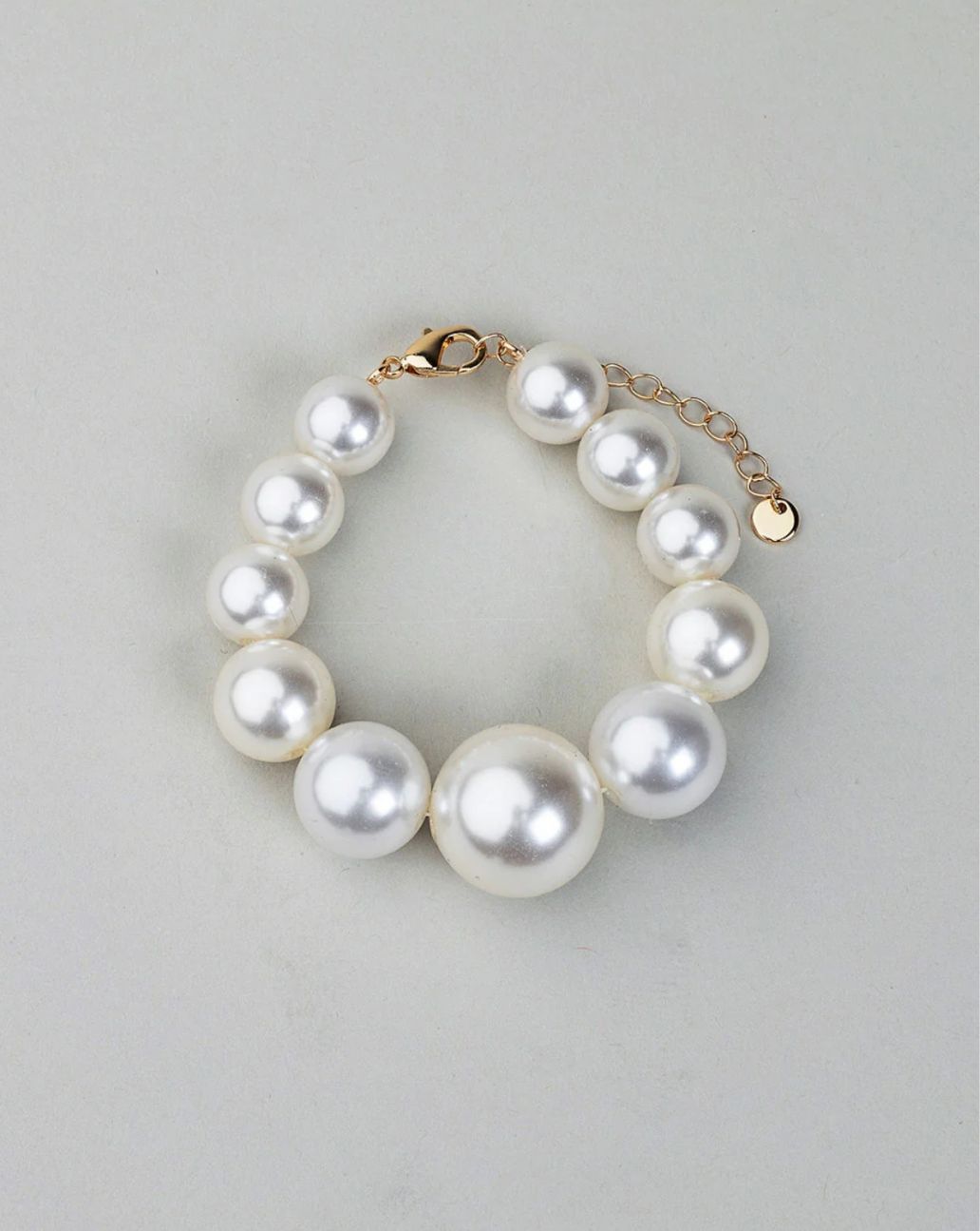 Bow19 Details Bead Pearl Bracelet 1003-O.S