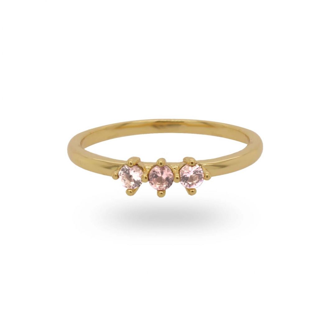24Kae Ring met kleurstenen -12408Y