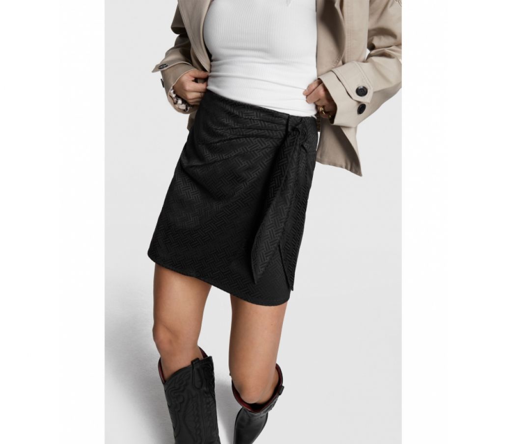 Alix The Label Jacquard Mini Skirt Black