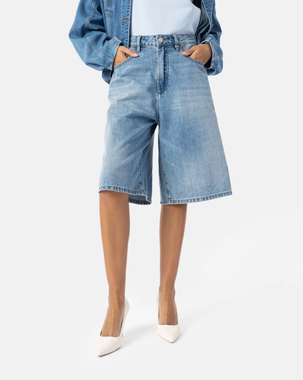 Elias Rumelis Judy Bermuda Shorts Steel Blue