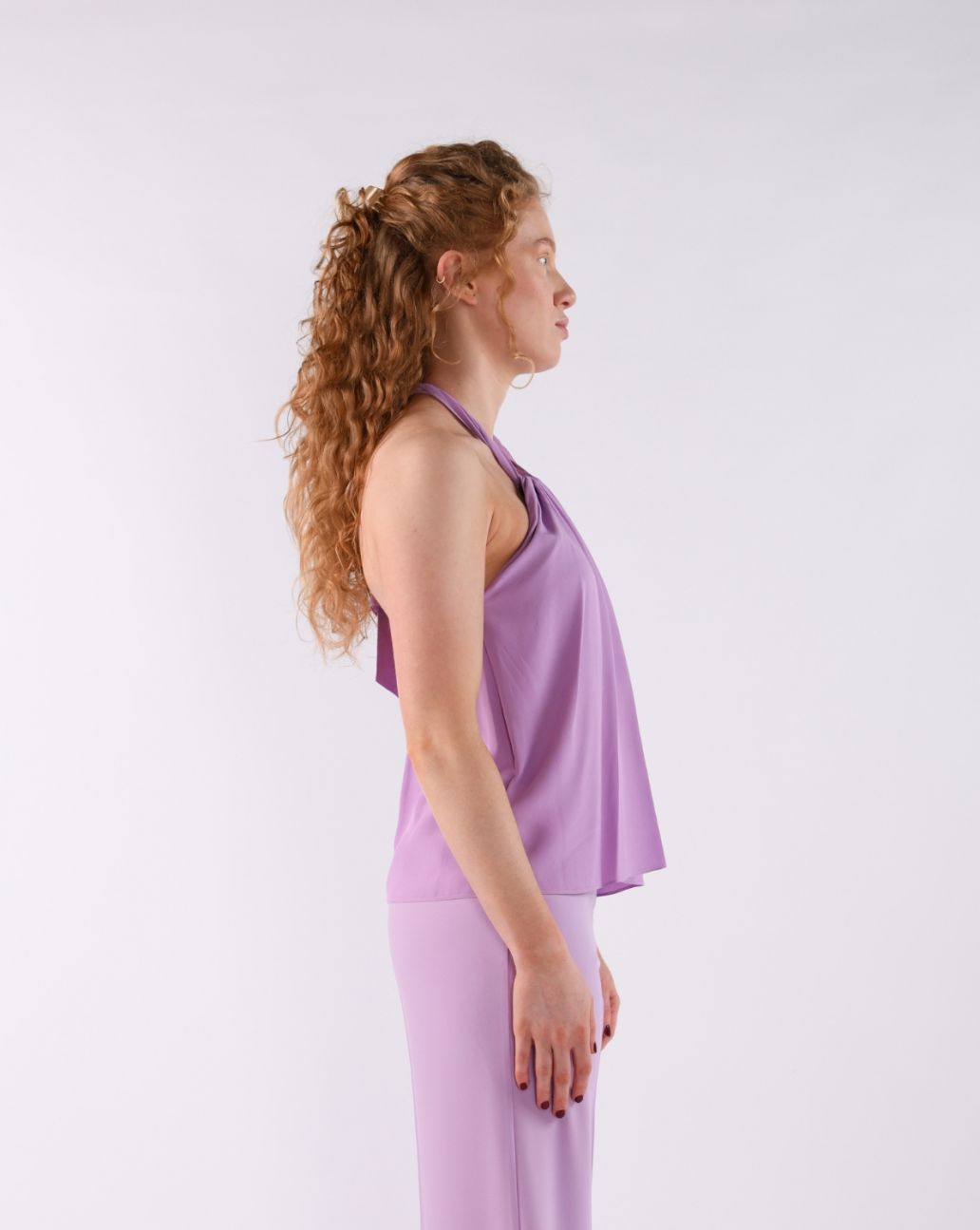 Patrizia Pepe Mouwloze Top Lilac