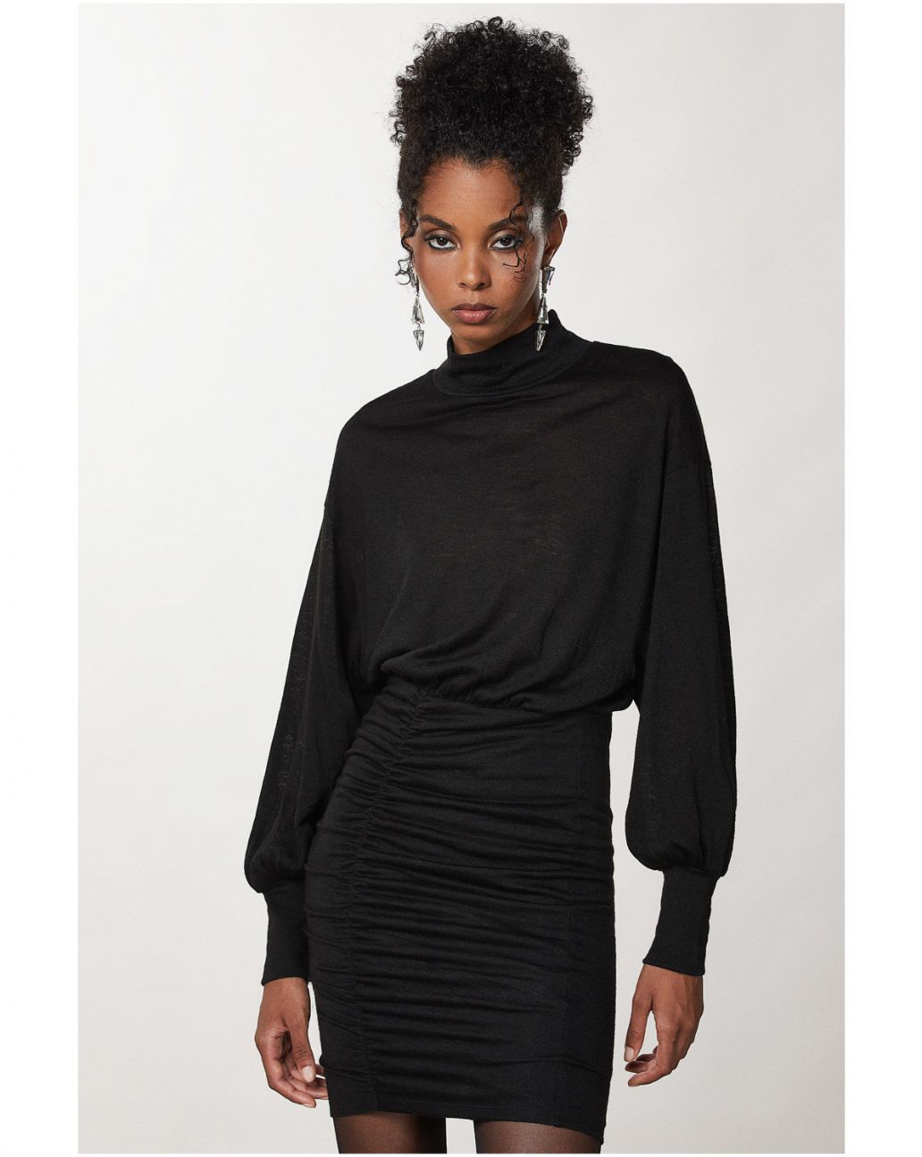 Patrizia Pepe Wool Jersey Dress Black