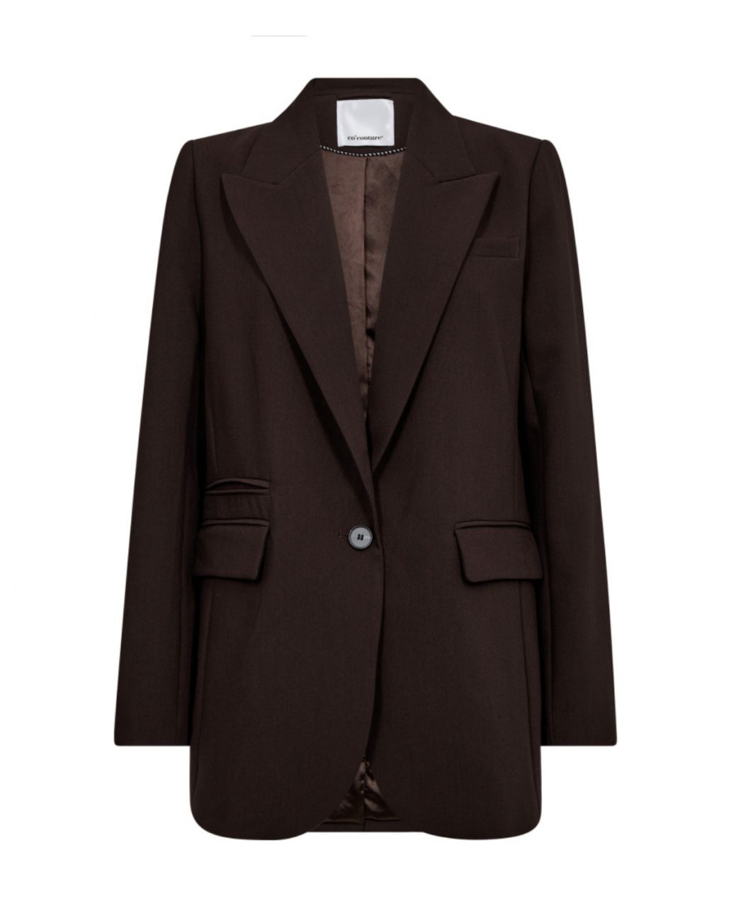 Co'Couture Volacc Single Oversize Blazer Dark Brow
