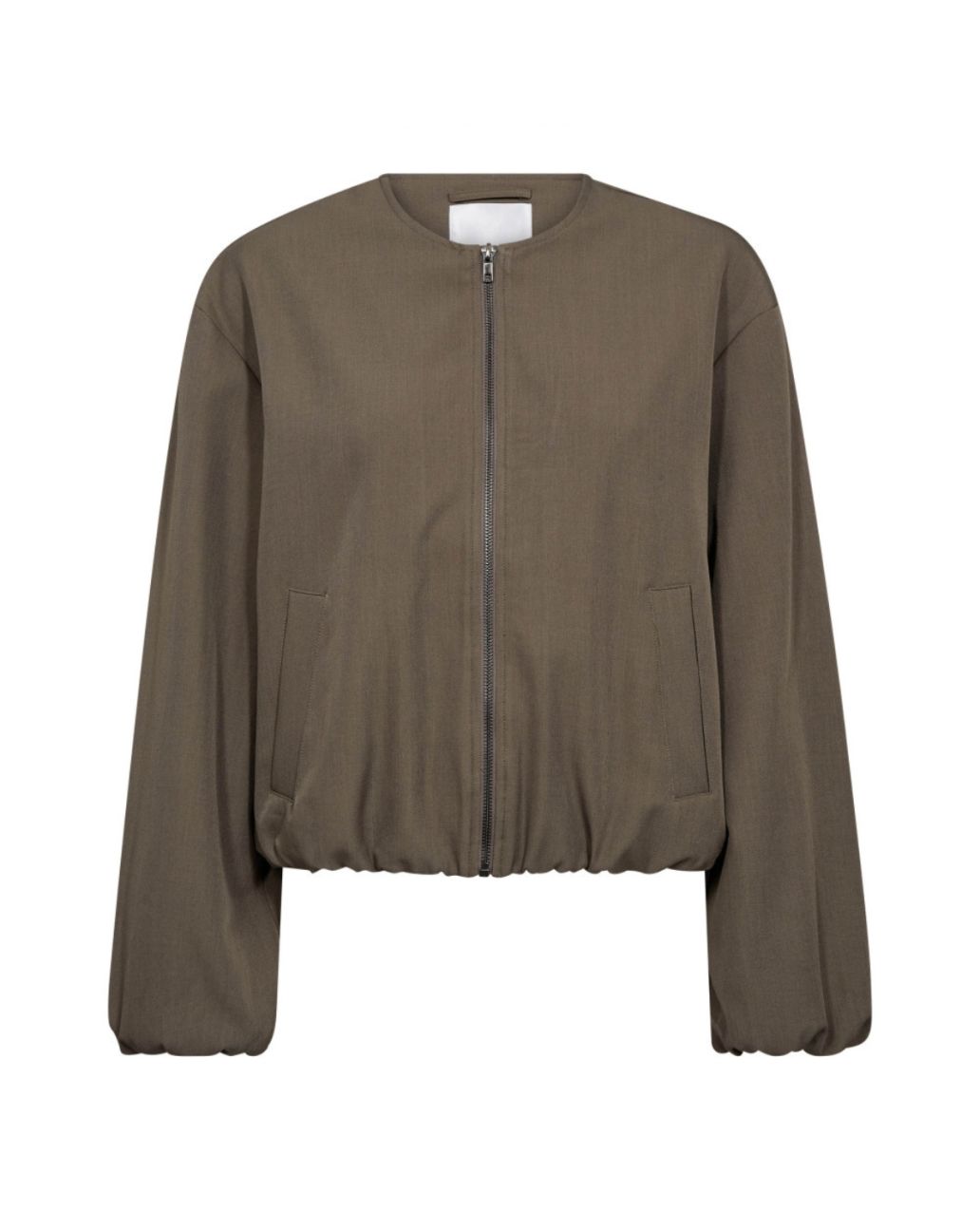 Co'Couture LunaCC Balloon Zip Jacket Walnut