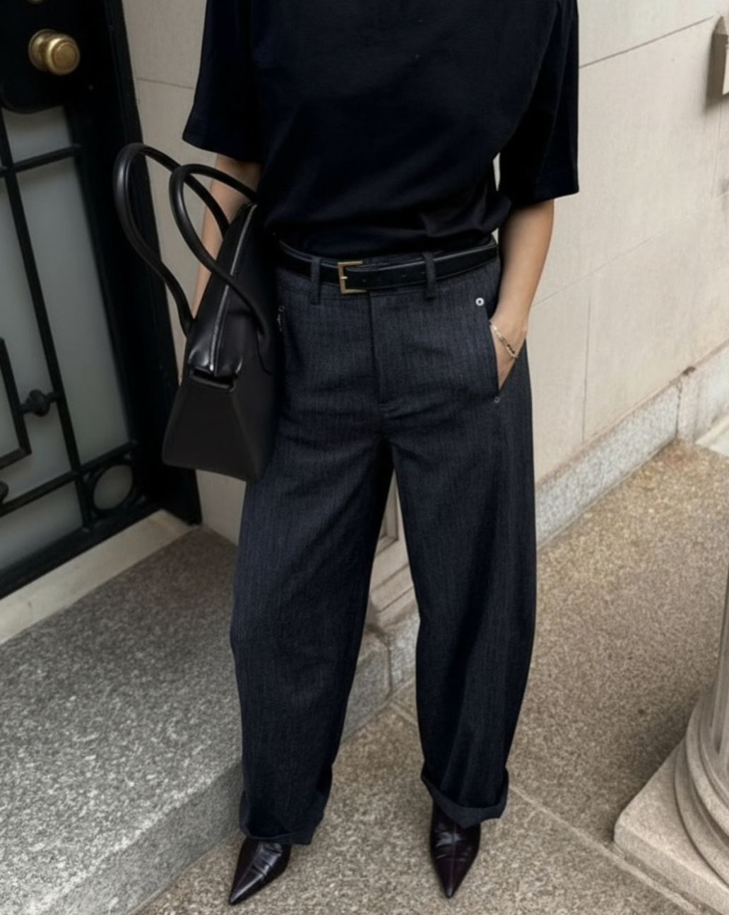 Co'Couture SusieCC Barrel Pant Dark Grey