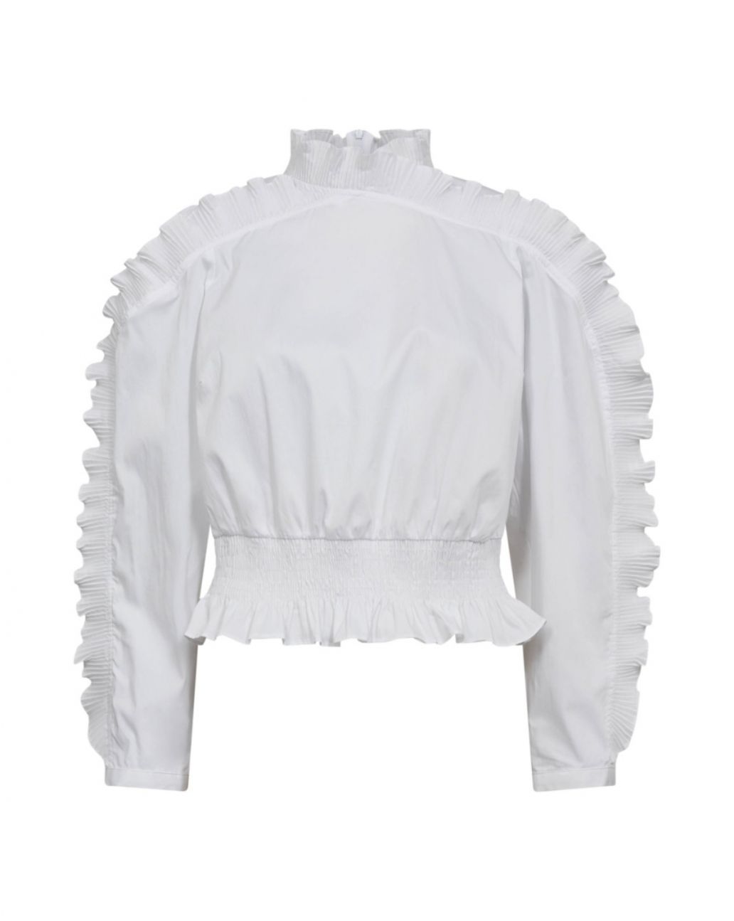 Co'Couture Blouse SannaCC Ruffle Smock White 
