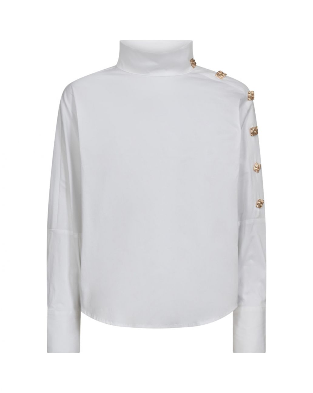 Co'Couture SannaCC Asym Button Blouse Wit