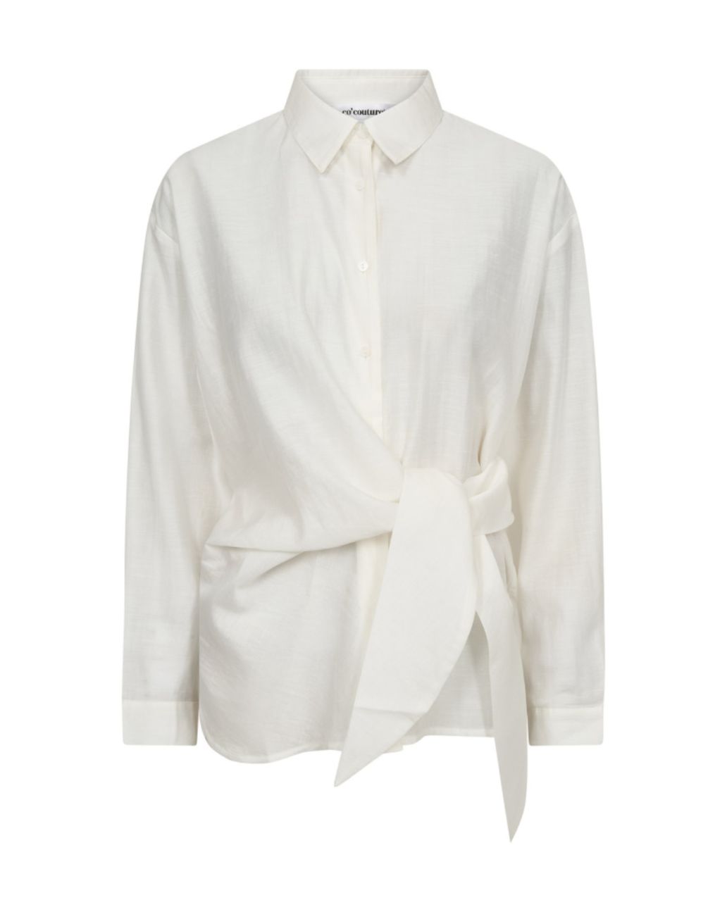 Co'Couture IdinaCC Tie Shirt White