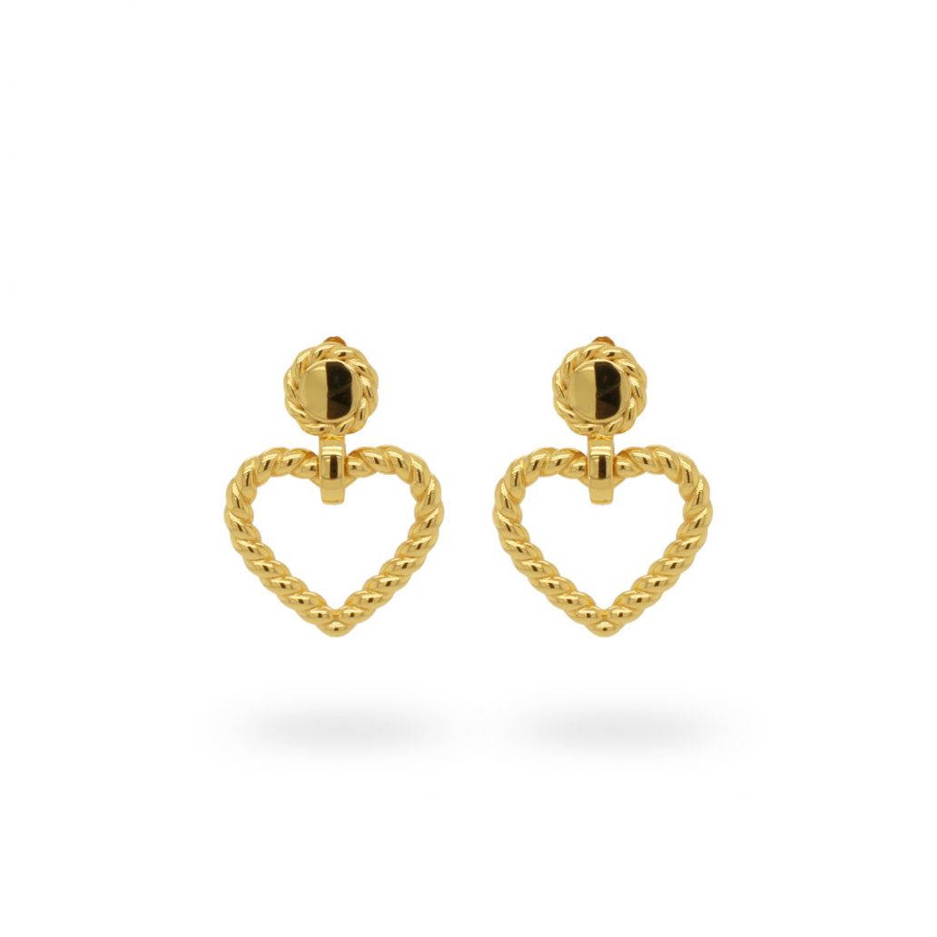 24Kae Statement Earrings Heart Shaped 42405Y