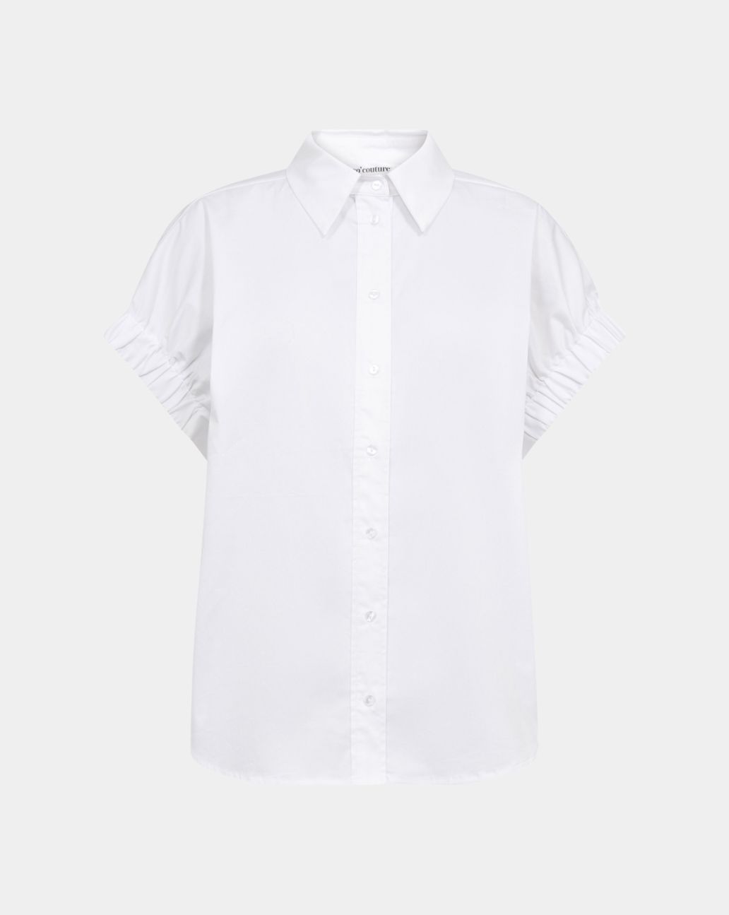 Co'Couture Poppy Elastic Cuff SS Shirt Wit