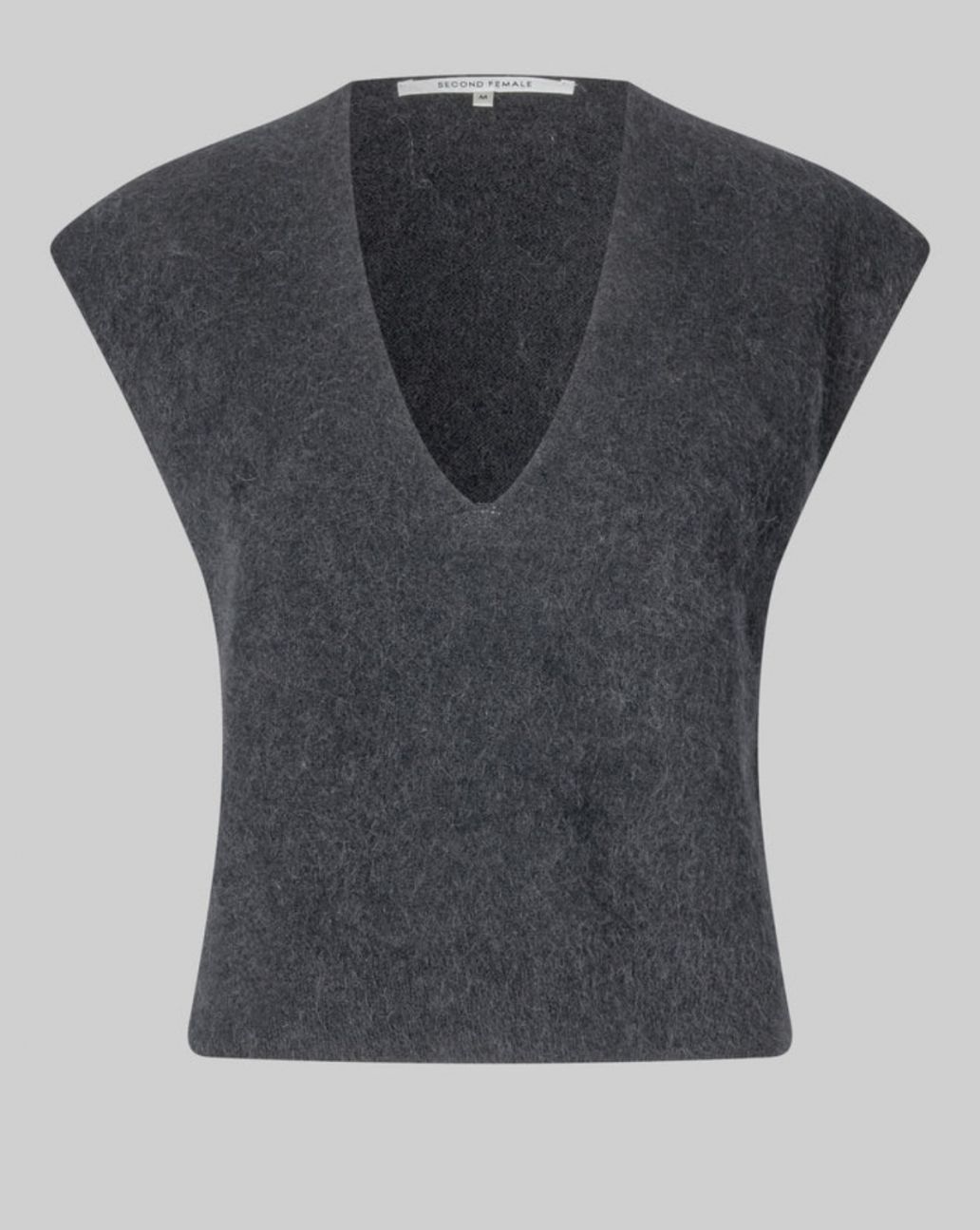 Second Female Camryn Knit Vest grijs