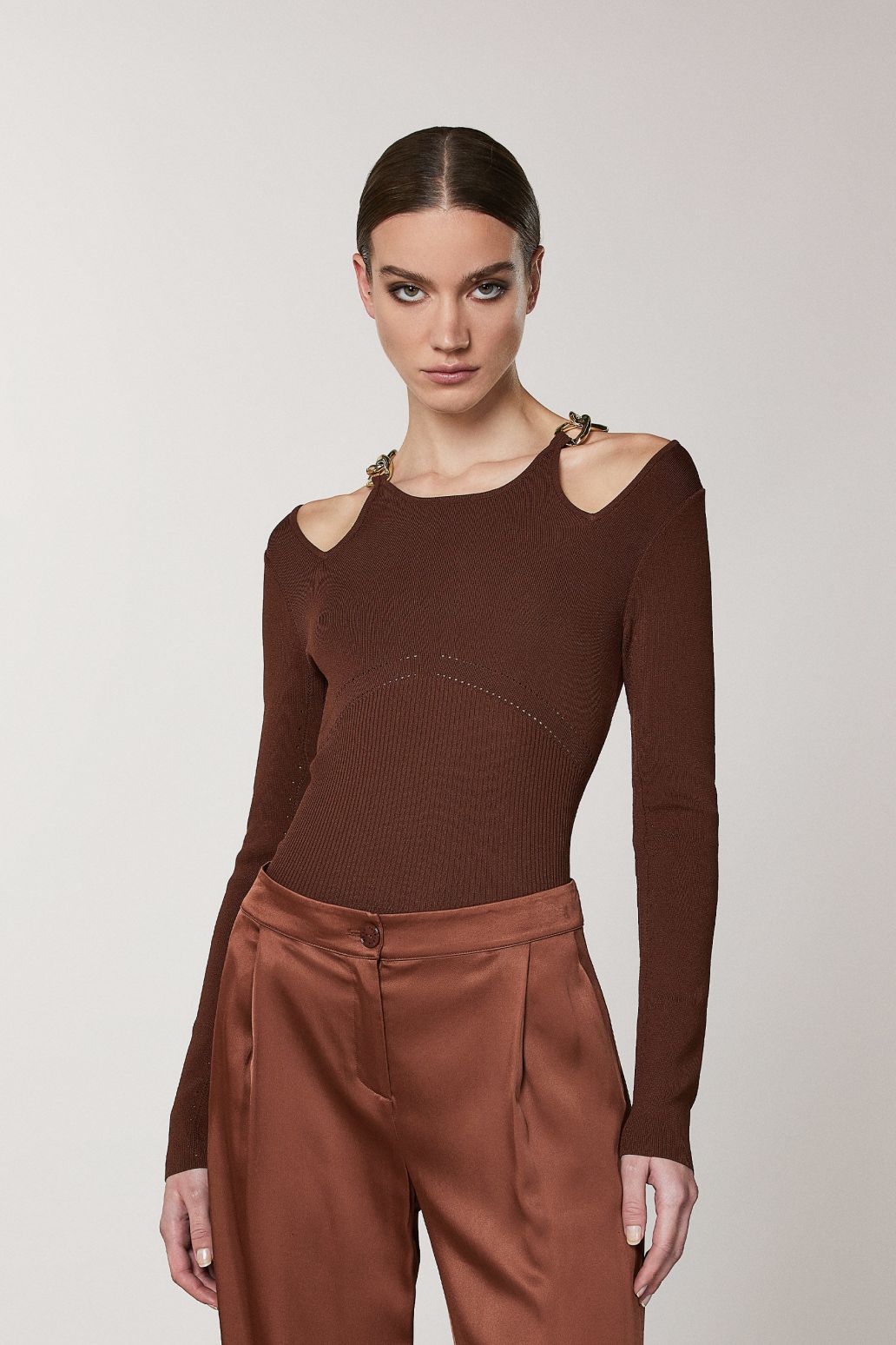 Patrizia Pepe Chain-Detail Sweater 