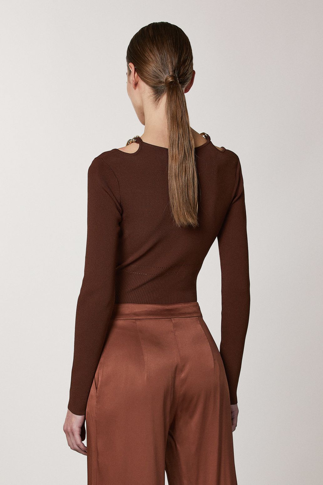 Patrizia Pepe Chain-Detail Sweater 
