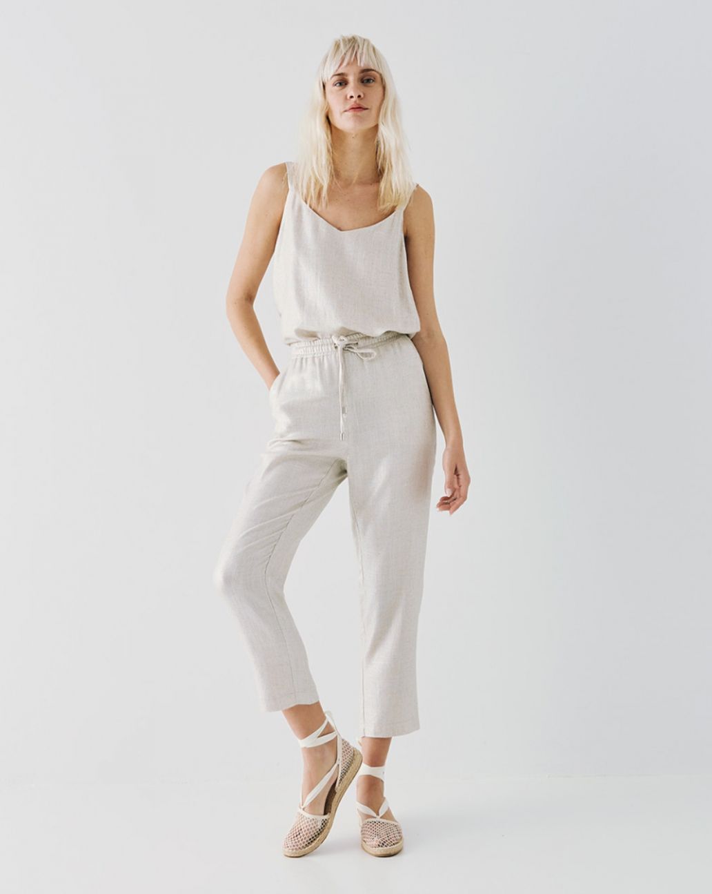 Access Metallic-effect pants Sand 