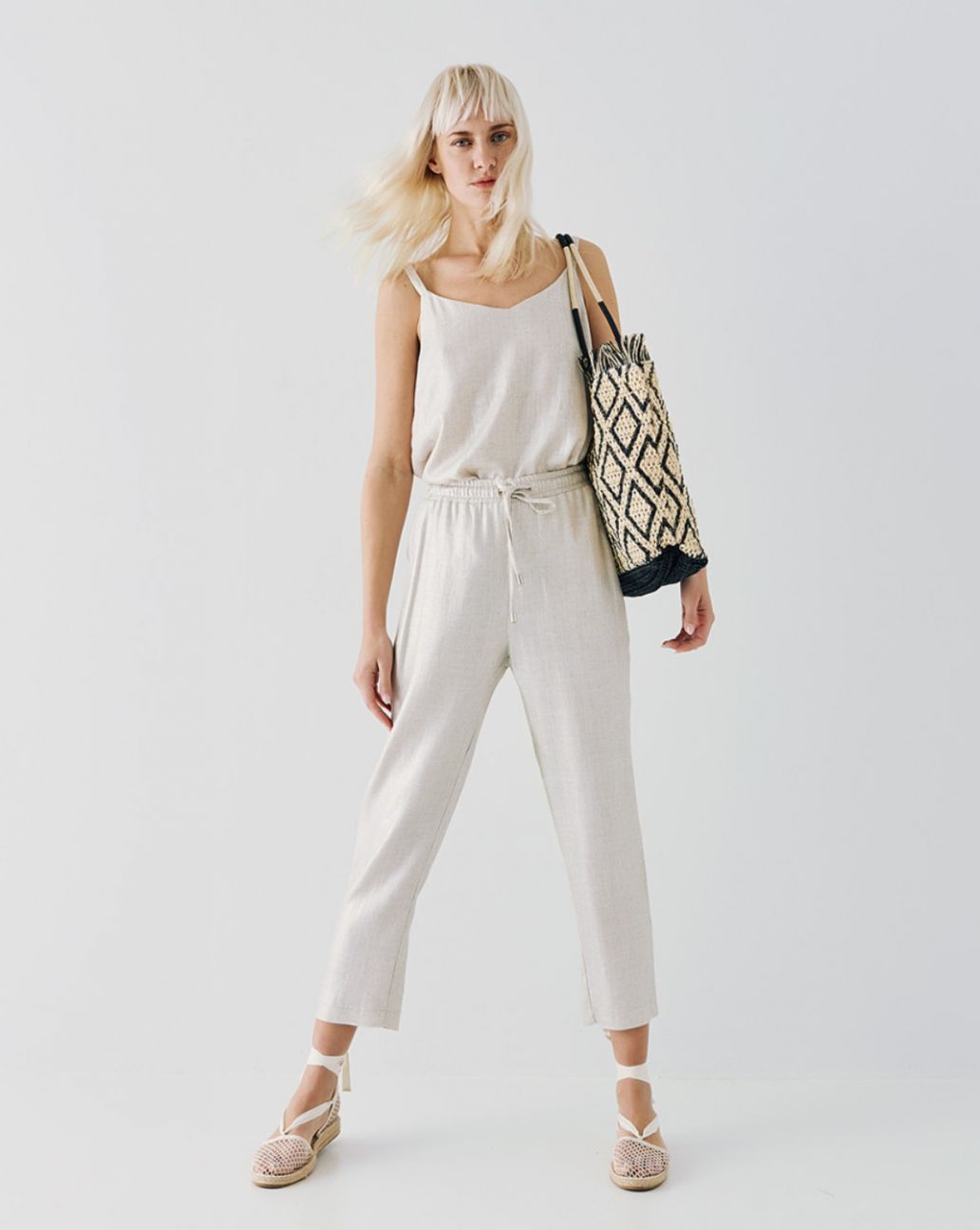Access Metallic-effect pants Sand 