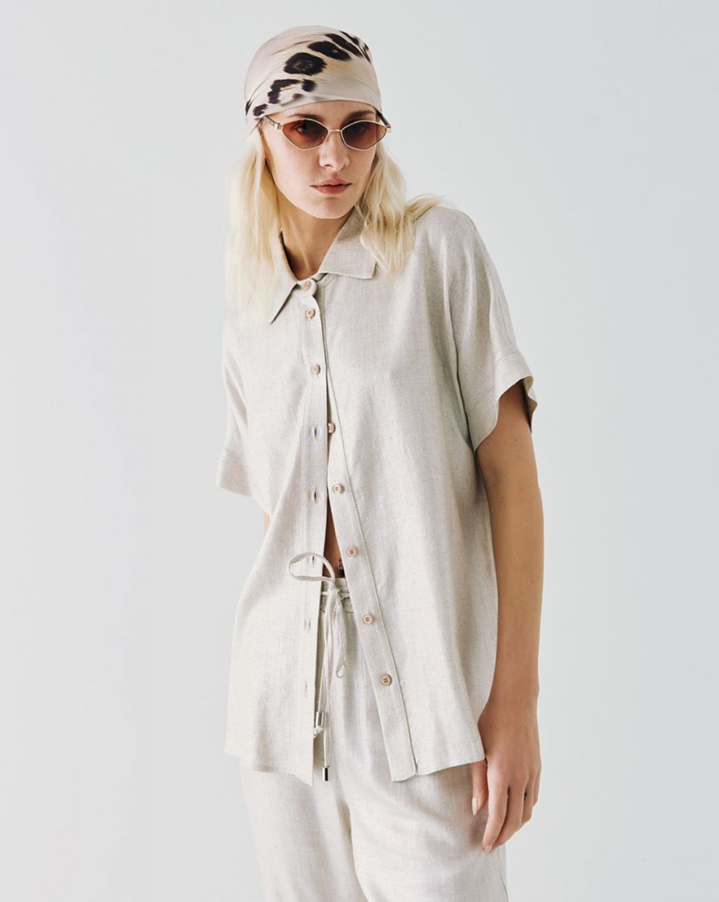 Access Metallic-Effect Shirt Short Sleeve Statem