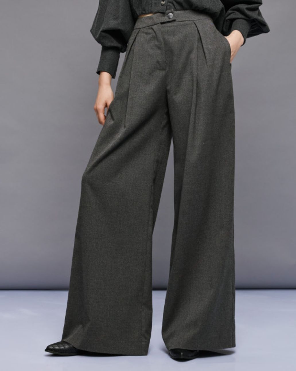 Access Wide-leg Pants Coal