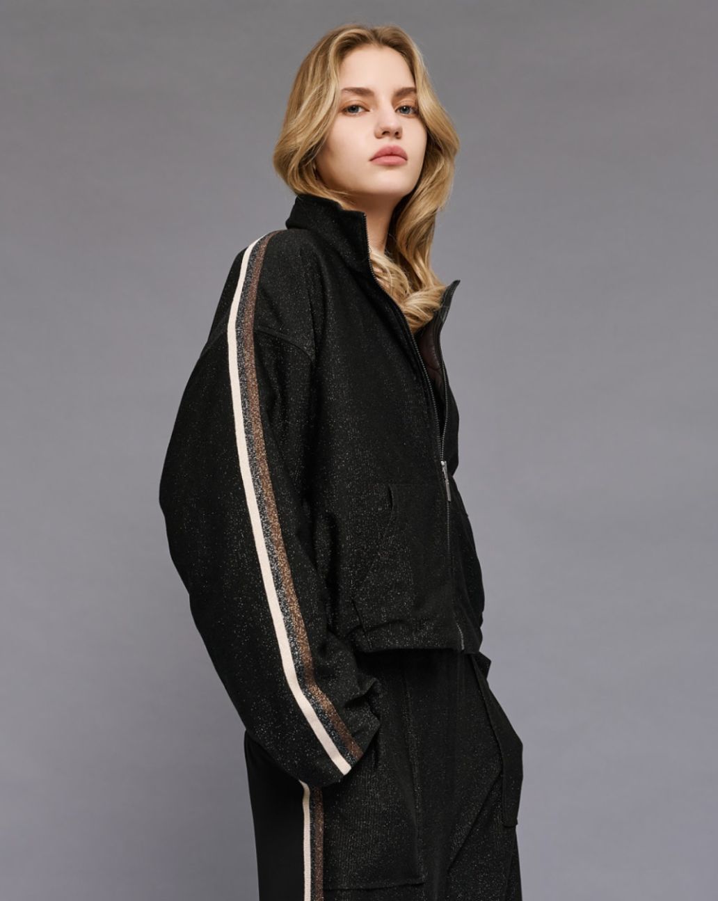 Access Double-Face Bomber Jacket Black