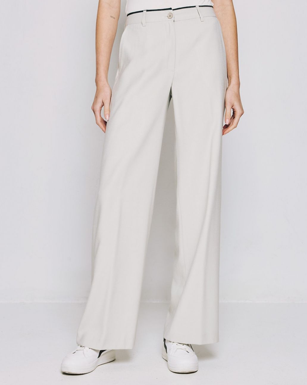 Access Pants with Striped Waistband