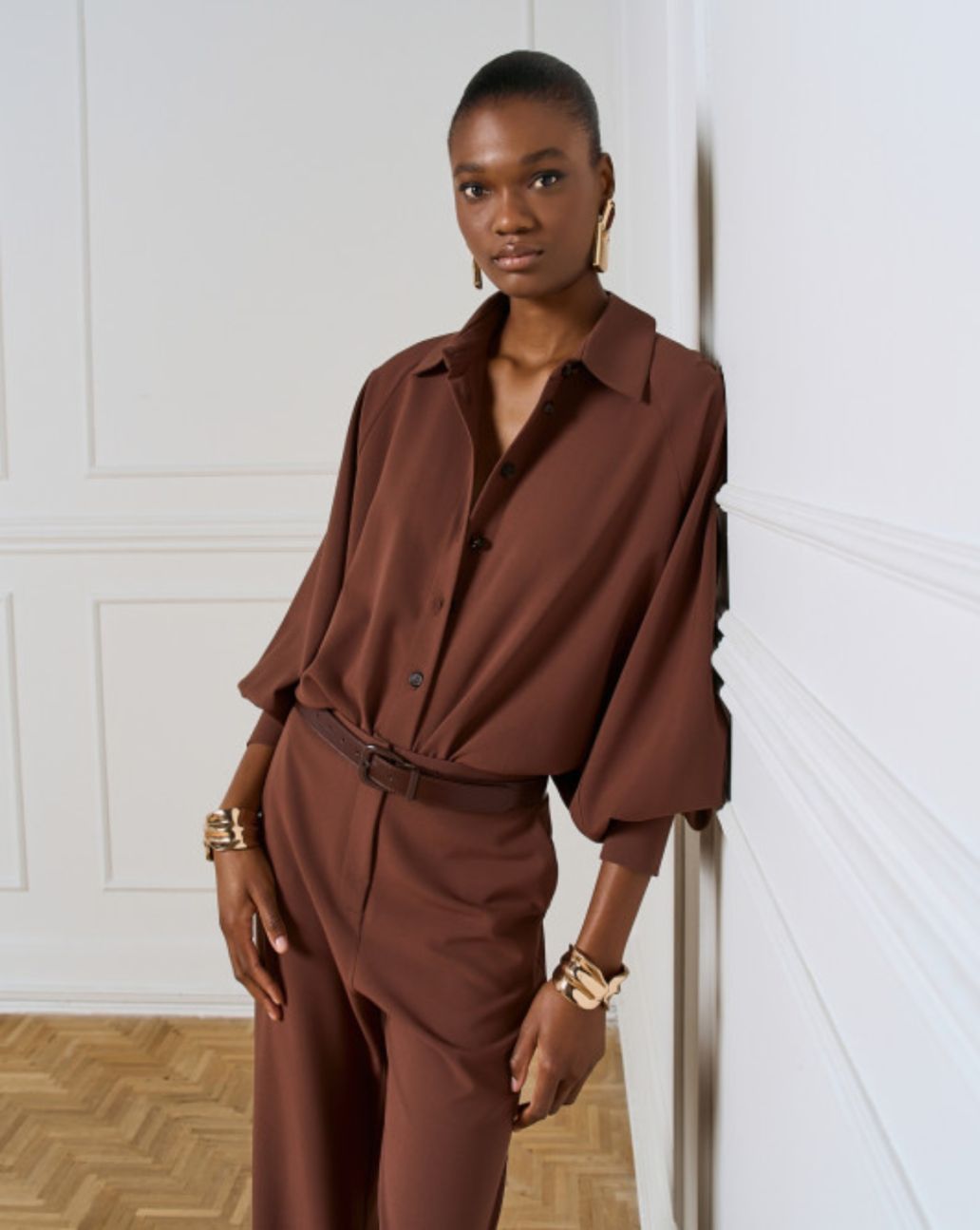 Access Shirt Bodysuit Choco