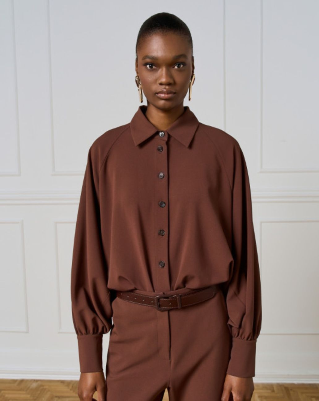 Access Shirt Bodysuit Choco