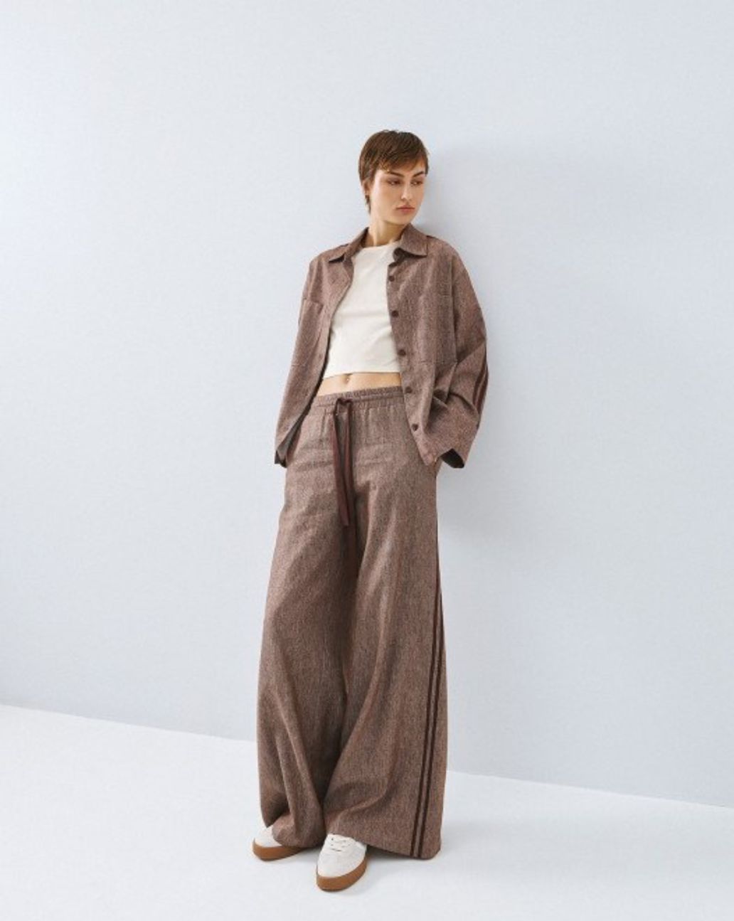 Access Shirt Striped Bands Mocca