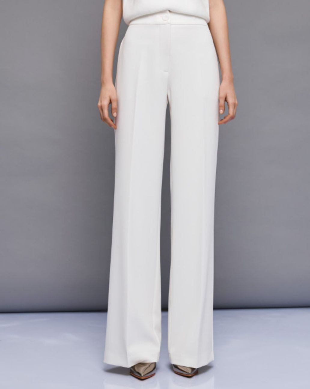 Access Wide-Leg Pantalon Off White