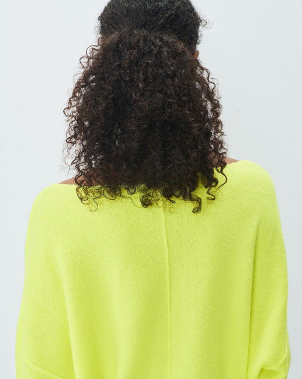 American Vintage Damsville trui jaune fluo 
