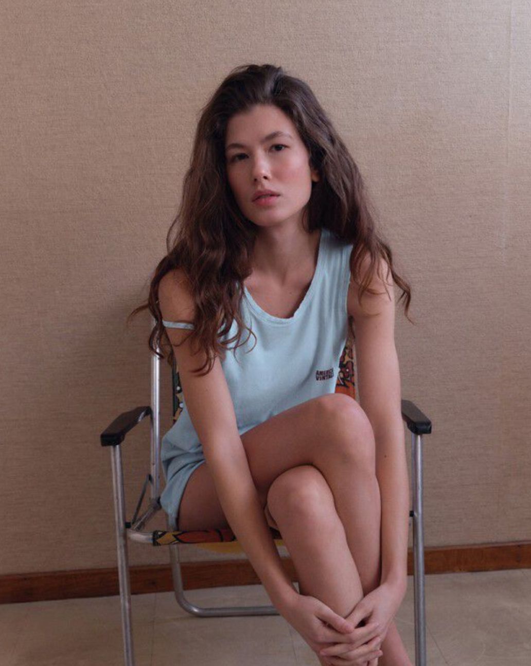 American Vintage Pymaz Tanktop Baby Blue Vintage