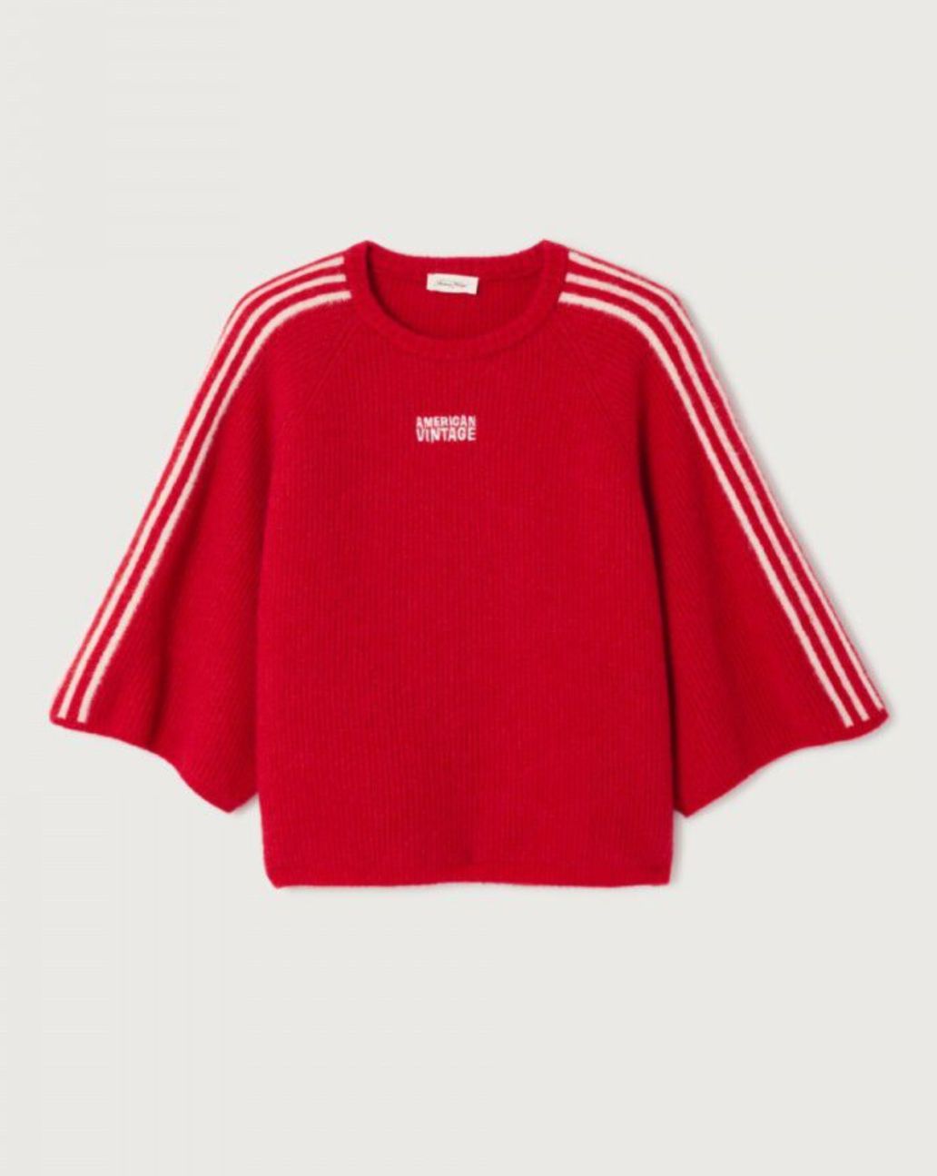 American Vintage Vitow Trui Carmin Chine Rood