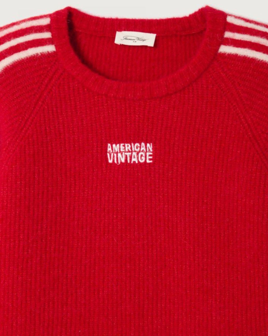 American Vintage Vitow Trui Carmin Chine Rood