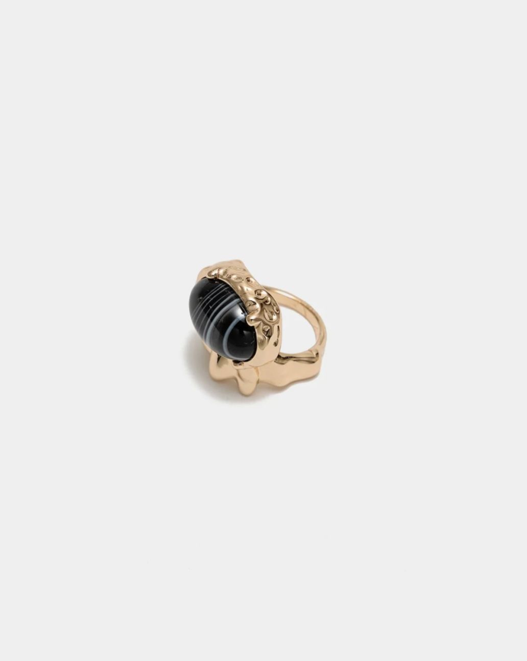 Bow19Details Pom Stone Ring Zwart
