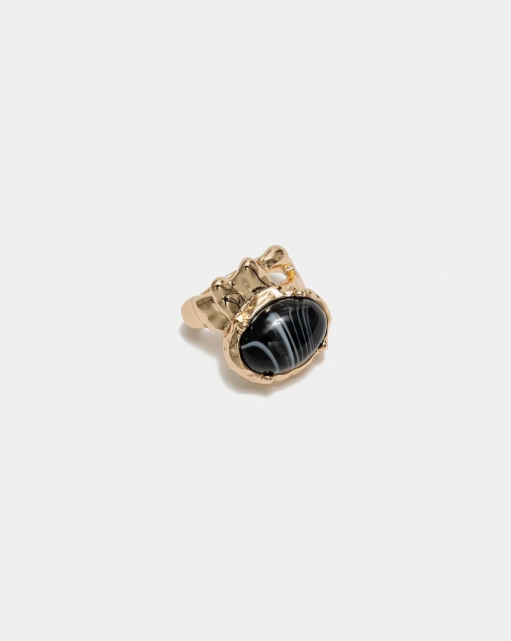 Bow19Details Pom Stone Ring Zwart
