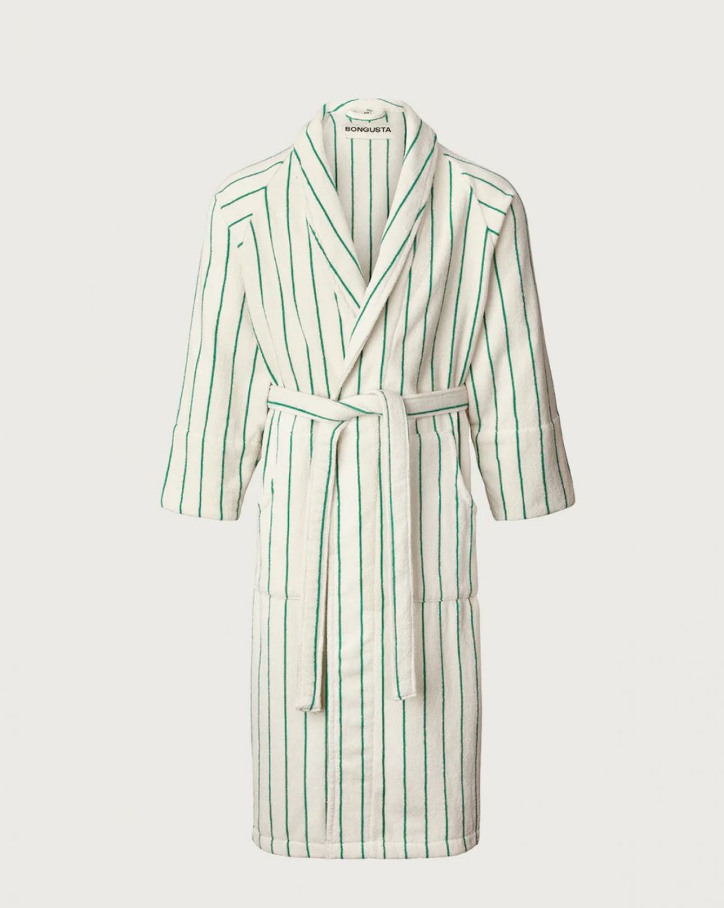 Bongusta Naram Bathrobe pure white & grass