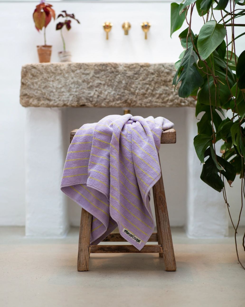 Bongusta Naram Towels lilac & neon yellow 100x150-O.S
