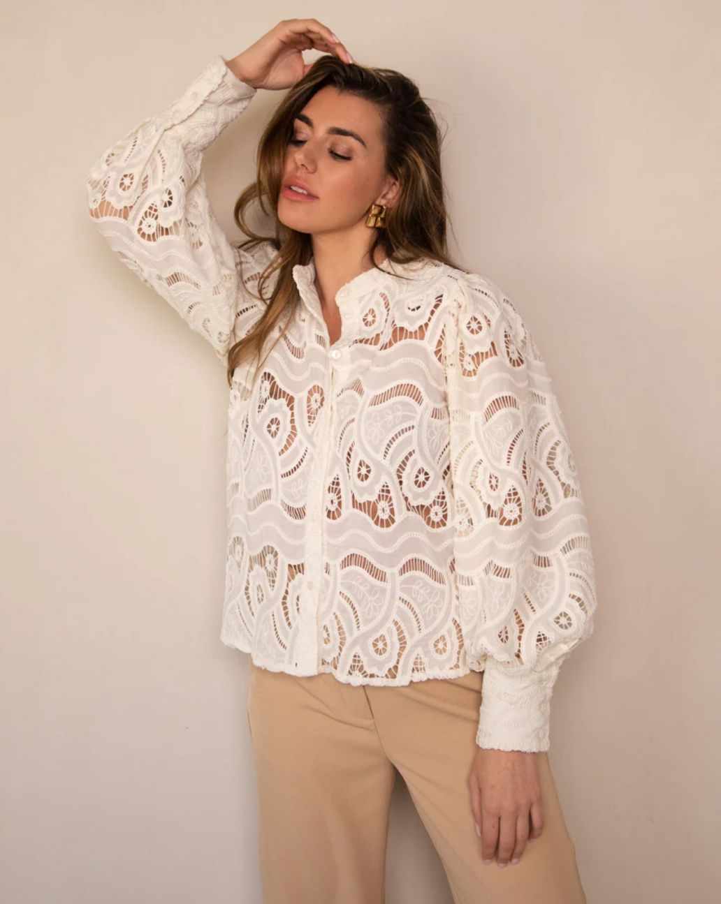 FreeBird Borel Blouse Wit