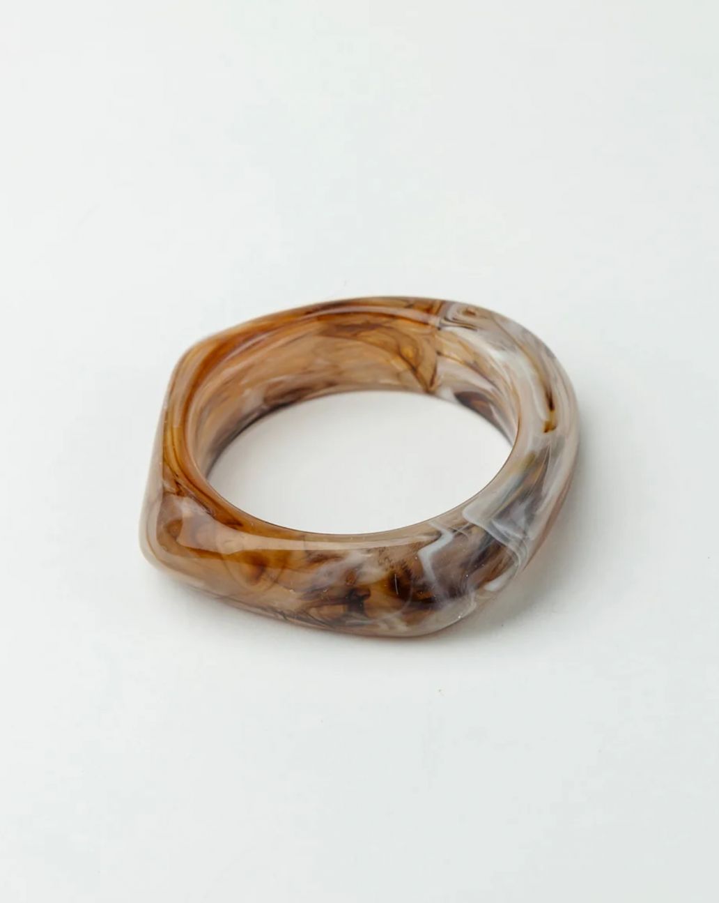 Bow19 Big Square Bracelet Melange Brown-O.S