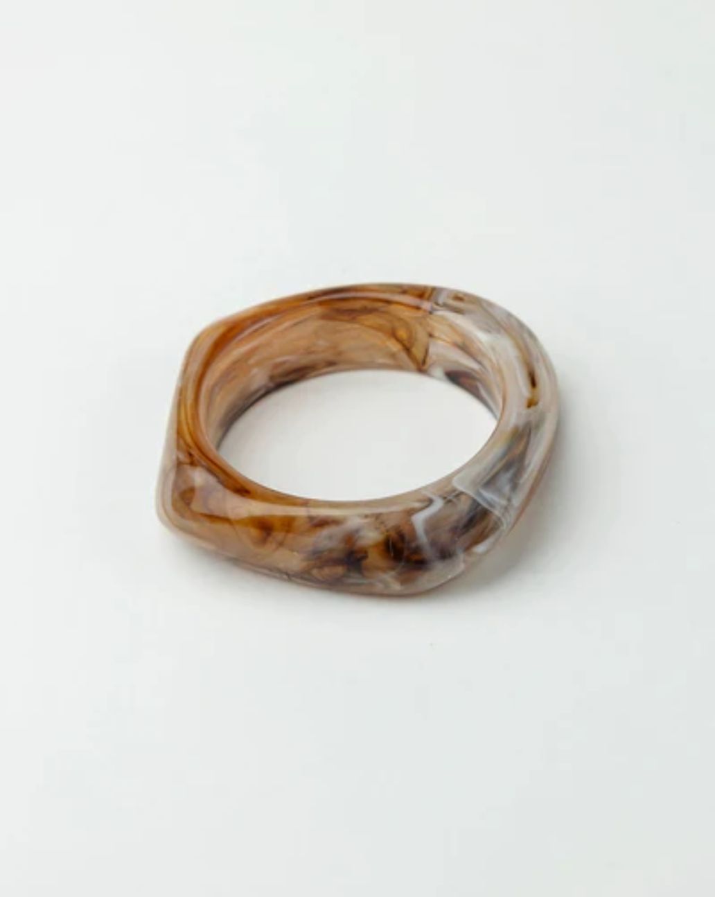 Bow19details Big Square Bracelet Light Brown-O.S