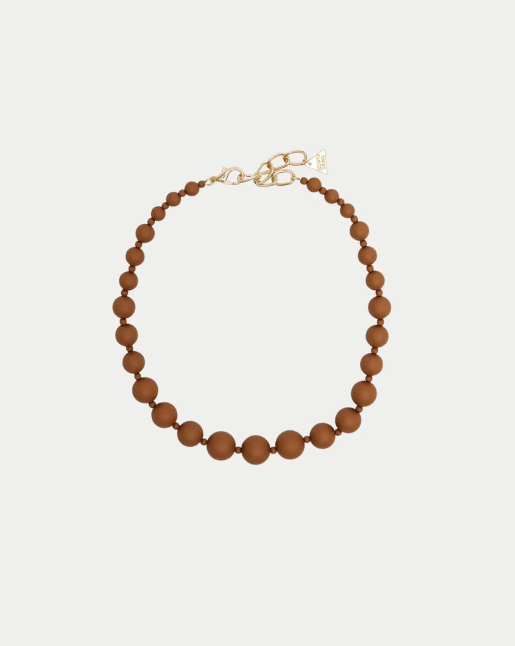 Bow19details Big Bead Necklace Cognac-O.S