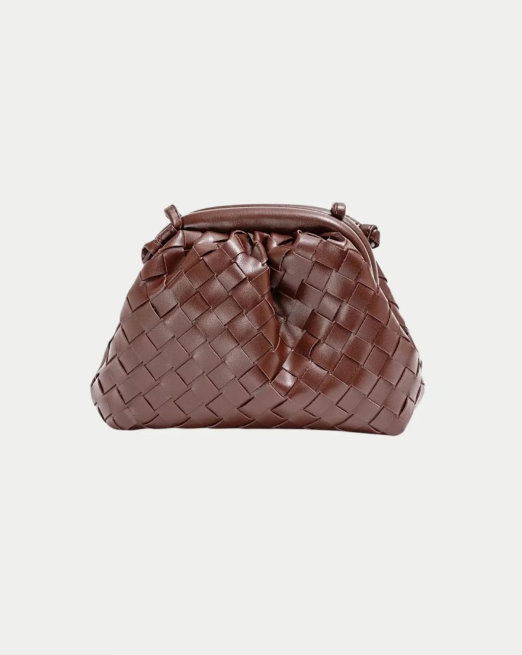 Bow19Details Dumpling Braided Bag Brown-O.S